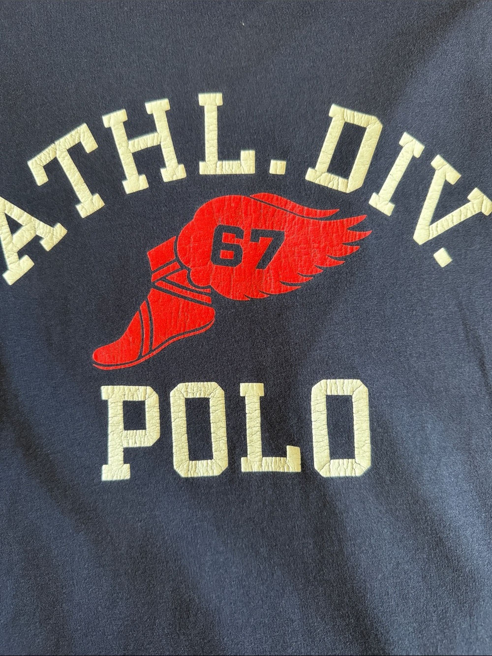 Polo by Ralph Lauren Navy Long Sleeve Tee with Red Graphic - Picture 5 of 7